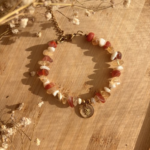 Bracelet perlés avec pendentif marin