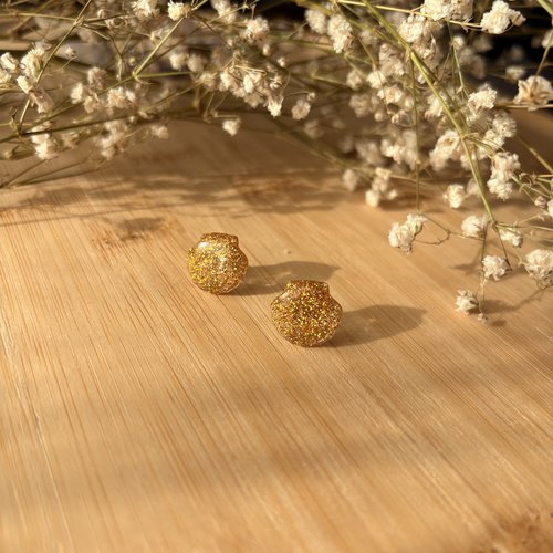 Puces coquillages pailletées