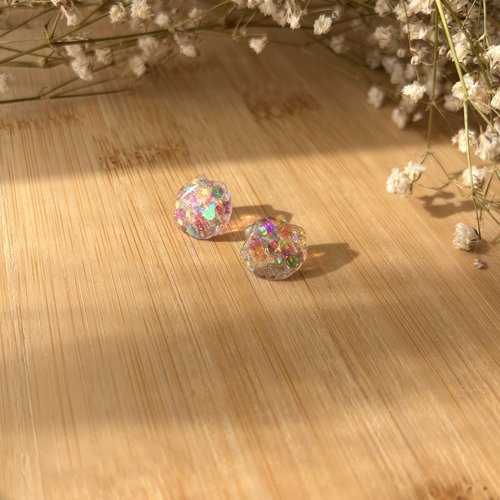 Puces coquillages pailletées