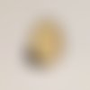 Bague fantaisie cabochon ovale - formes géométriques - or - doré
