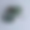 Boucles d'oreilles cabochon dormeuses - illustrés- chat - pois - turquoise