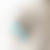 Boucles d’oreilles turquoise, pendantes, argentées, sequin émaillé