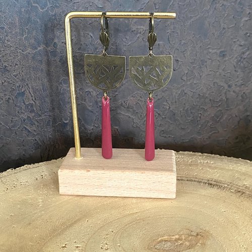 Boucles d’oreilles pendantes, sequin émaillé gouttes, boucles d’oreilles émaillées