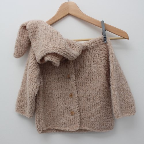 Paletot A Capuche Lutin Gilet Bebe Cardigan Tricote A La Main Bynymphea Tricot Enfant Manteau Enfant Un Grand Marche