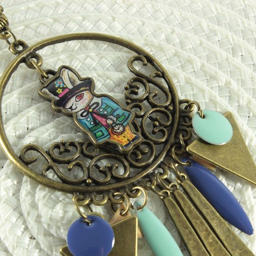 Collier lapin style vintage