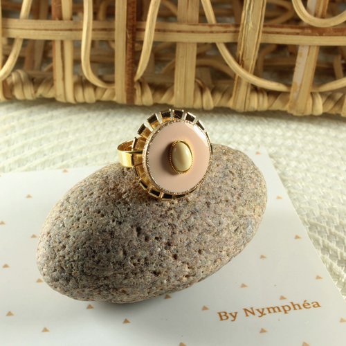 Bague tendresse, bague bouton rose