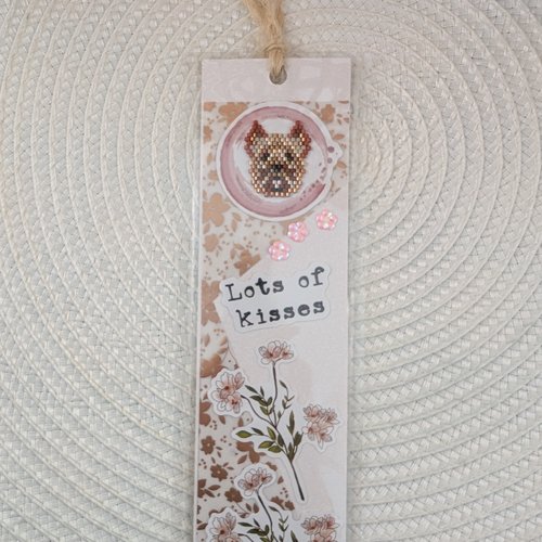 Marque page personnalisé yorkshire en perles