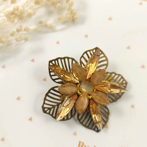 Broche fleur des poètes, broche style vintage