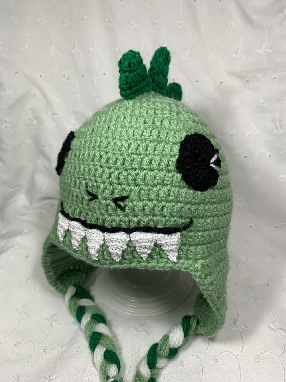 Bonnet Peruvien Dino Monstre Tout Mignon Bebe Crochete Un Grand Marche