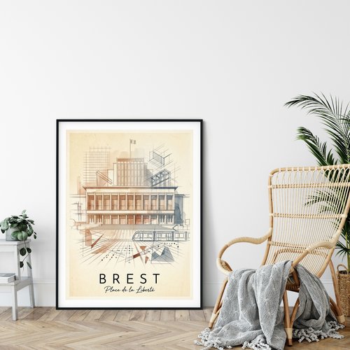 Brest – place de la liberté édition numérotée et signée
