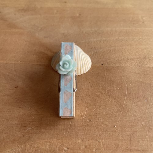 Petite pince à linge aimanté décoration fleur