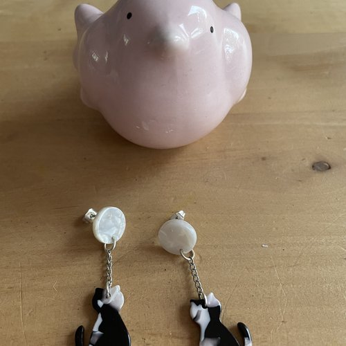 Boucles d’oreilles chat