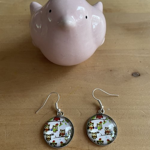 Boucles d’oreilles hibou chouette