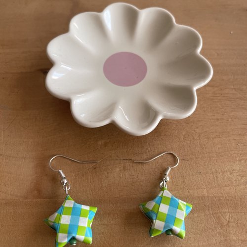 Boucles d’oreilles étoile origami