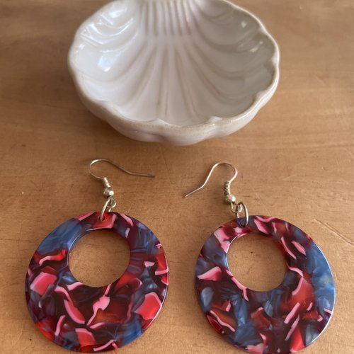 Boucles d’oreilles breloques colorées
