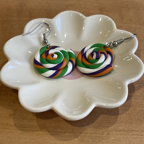 Boucles d’oreilles pâte polymère