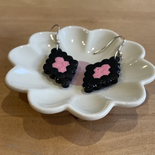 Boucles d’oreilles perles hama
