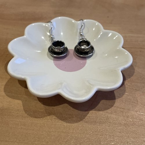 Boucles d’oreilles tasses et soucoupes