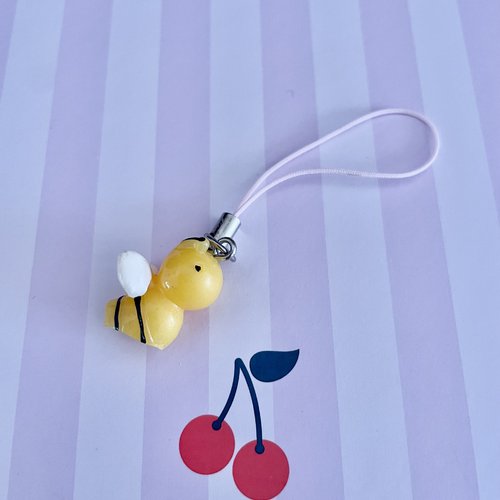 Strap bijou de téléphone portable breloque abeille