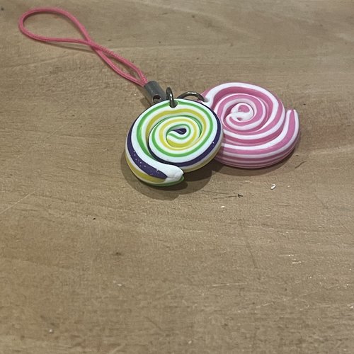 Strap bijou de téléphone portable spirales en pâte polymère