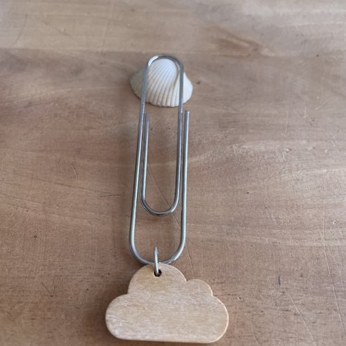 Trombone papeterie nuage bois