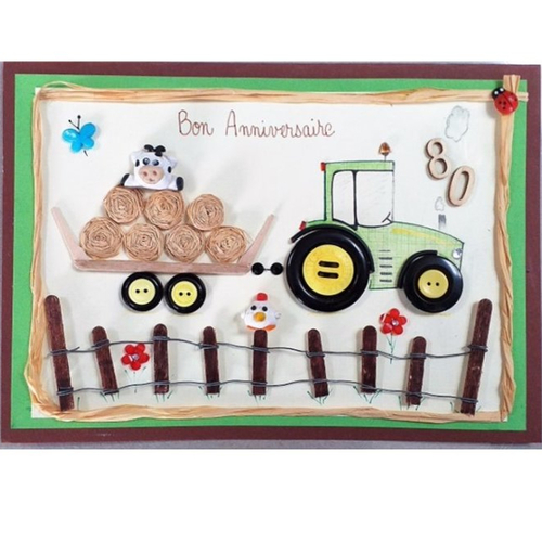 Carte Anniversaire Personnalisee Agriculture Agriculteur Rice Un Grand Marche