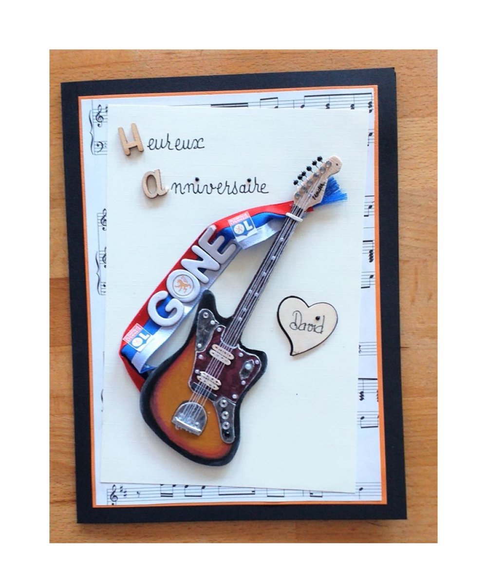 Carte Anniversaire Personnalisee Guitariste Guitare Un Grand Marche