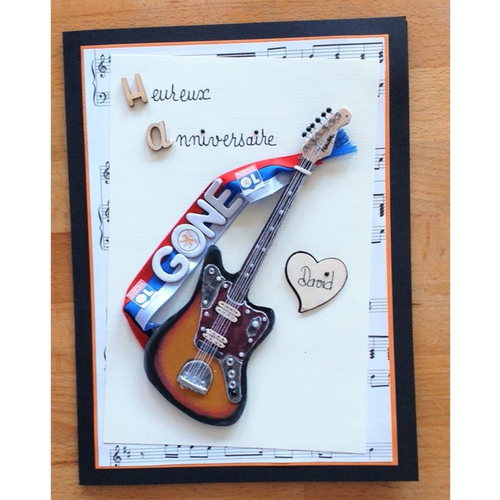 Carte Anniversaire Personnalisee Guitariste Guitare Un Grand Marche