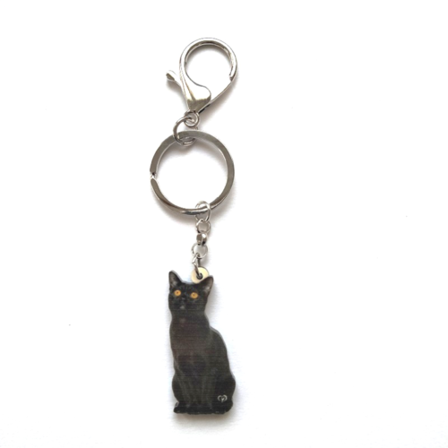 Porte-clés chat noir réf.221220