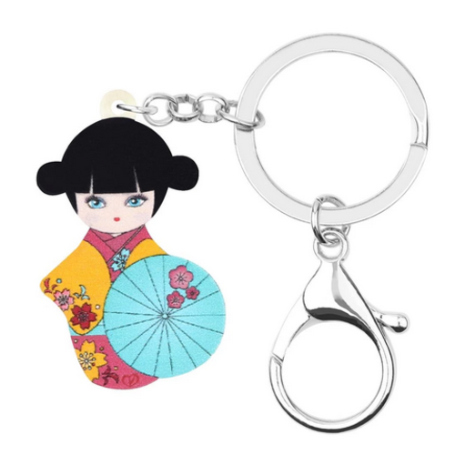 Porte-clés poupée japonaise