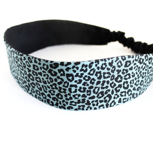 Bandeau cheveux femme léopard vert et noir