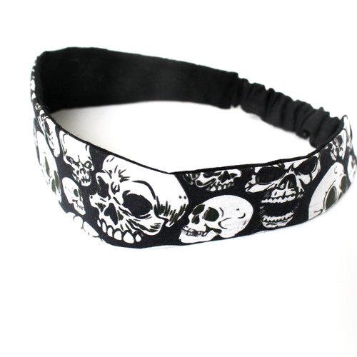 Bandeau cheveux bébé tête de mort