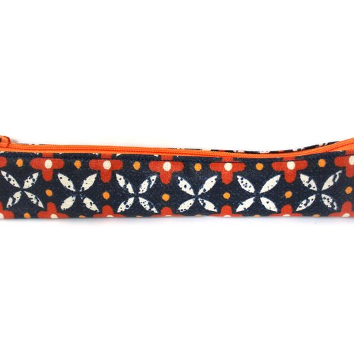 Trousse brosse à dents orange et bleu