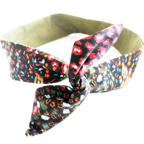 Bandeau rigide femme imprimé multicolore