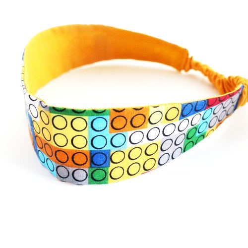 Bandeau cheveux enfant légo multicolore