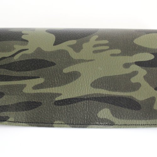 Porte chéquier homme ou femme simili cuir militaire kaki