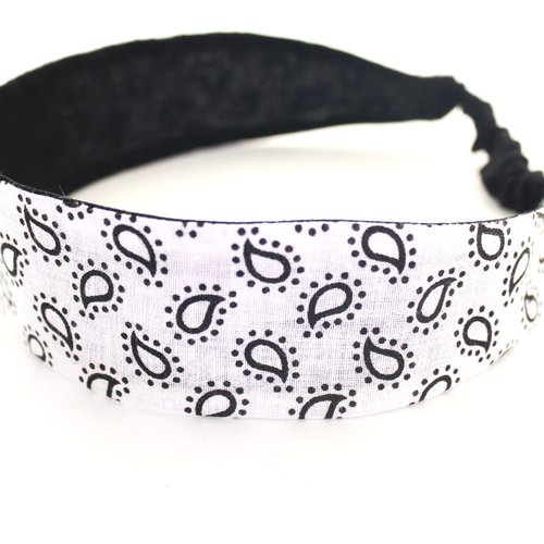 Bandeau cheveux femme noir et blanc