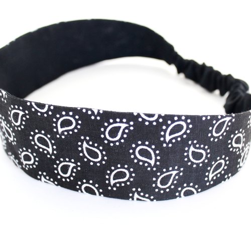 Bandeau cheveux femme noir et blanc