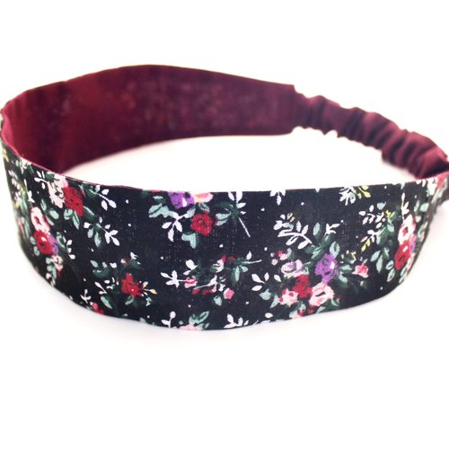 Bandeau cheveux femme fleurs multicolores
