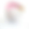 Bandeau cheveux fille fleurs rose et blanc
