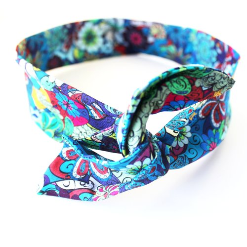 Bandeau rigide femme liberty multicolore