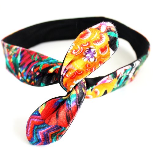 Bandeau rigide femme imprimé multicolore