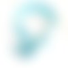 Bandeau rigide femme graphique turquoise et blanc