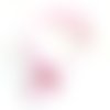 Bandeau cheveux rigide graphique rose et blanc