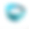 Bandeau cheveux femme taffetas turquoise