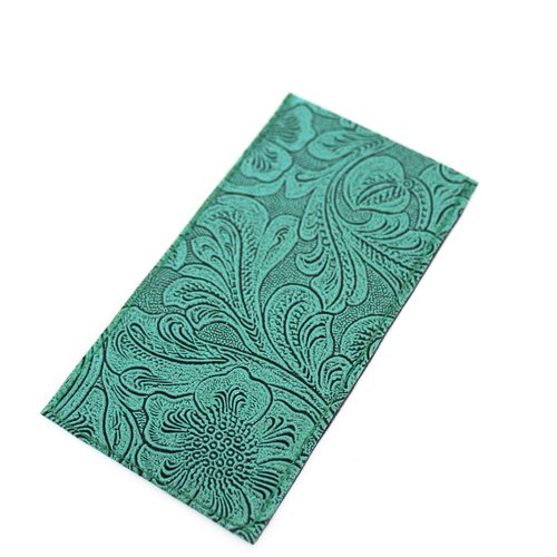 Pilulier simili cuir vert et noir