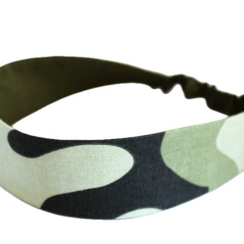 Bandeau cheveux femme militaire kaki