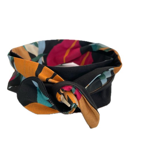 Bandeau cheveux rigide femme tropical multicolore