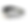 Bandeau cheveux femme fleurs noir, gris et blanc