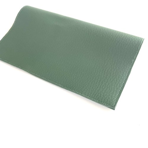 Porte chéquier simili cuir vert olive